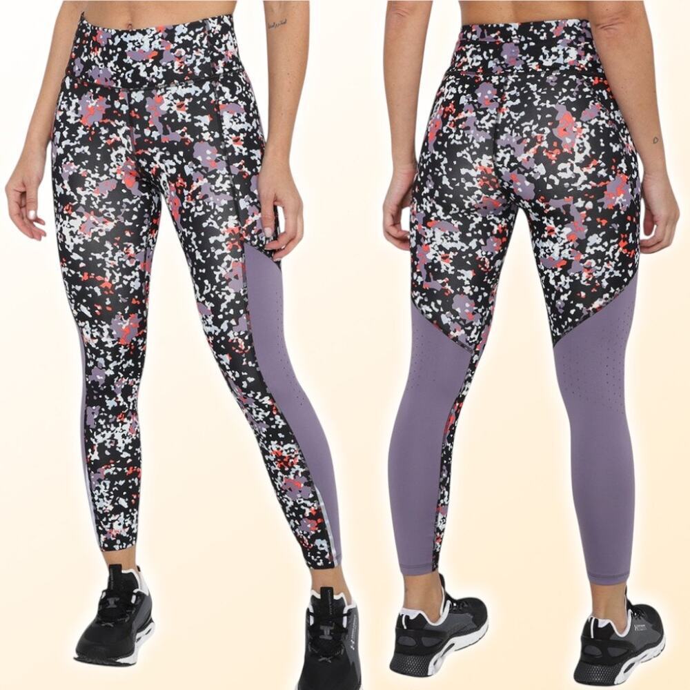 NWT UNDER ARMOUR Launch Printed High Rise Ankle Tights Sz XS